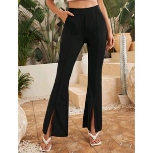 High Waisted Split Leg Pants
